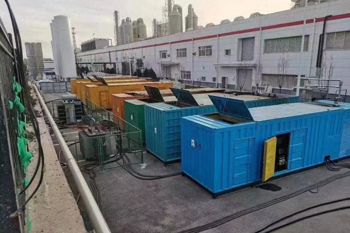 鲁甸发电机租赁施工现场